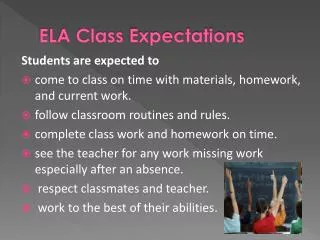 ELA Class Expectations