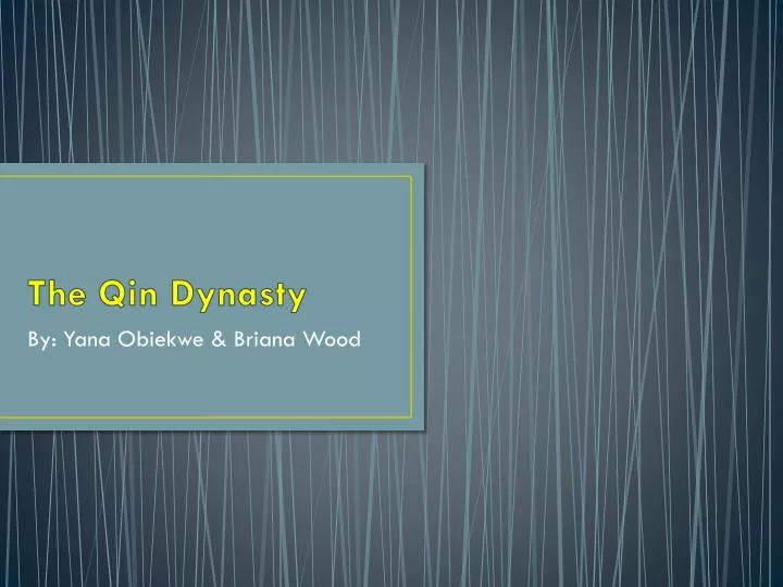 the qin dynasty