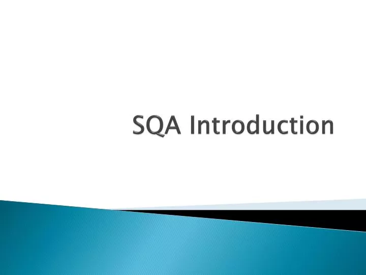 sqa introduction