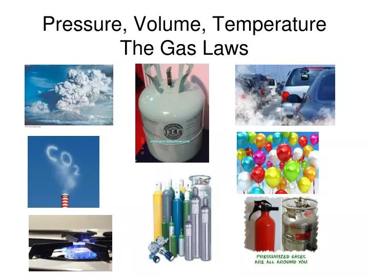 pressure volume temperature the gas laws