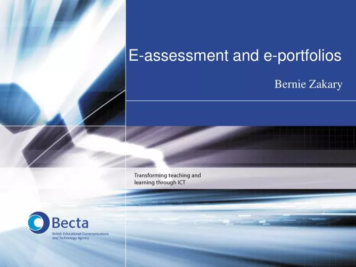 e assessment and e portfolios