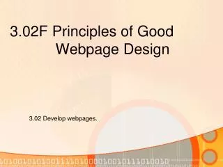 3.02F Principles of Good Webpage Design