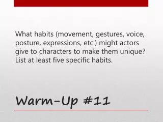 warm up 11