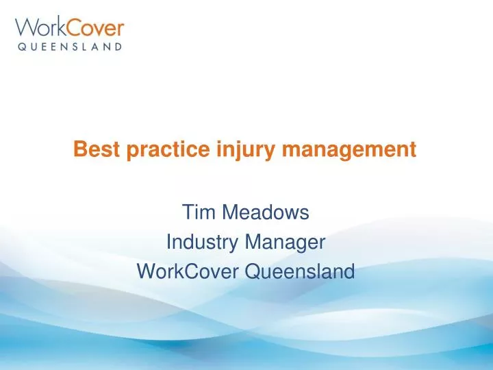 best practice injury management