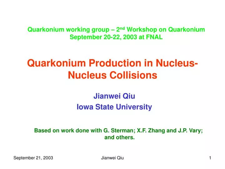 quarkonium production in nucleus nucleus collisions