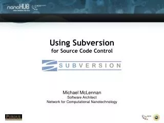 Using Subversion for Source Code Control