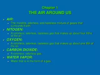 Chapter 1 THE AIR AROUND US