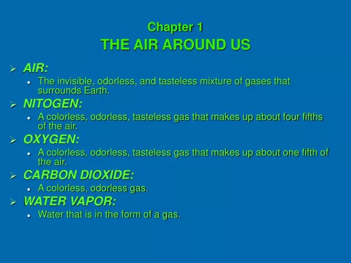 chapter 1 the air around us