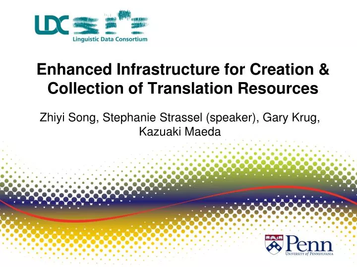 enhanced infrastructure for creation collection of translation resources