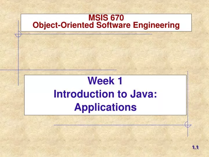 msis 670 object oriented software engineering