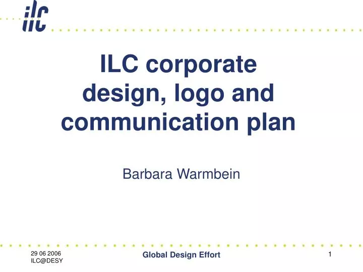 ilc corporate design logo and communication plan
