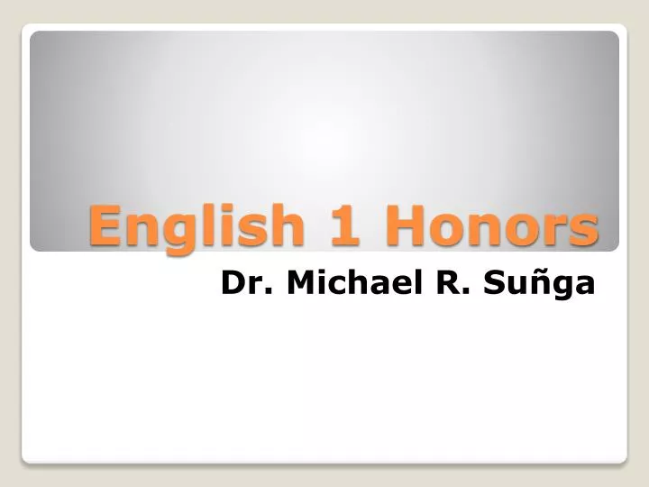 english 1 honors