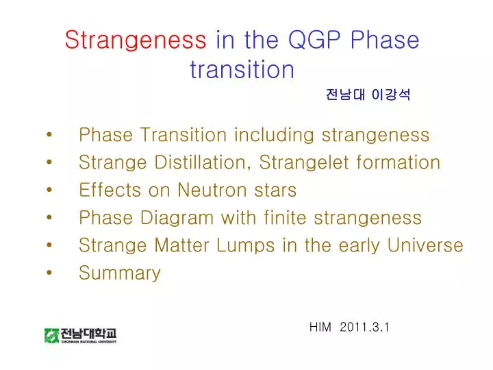 strangeness in the qgp phase transition