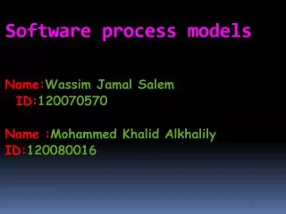Software process models