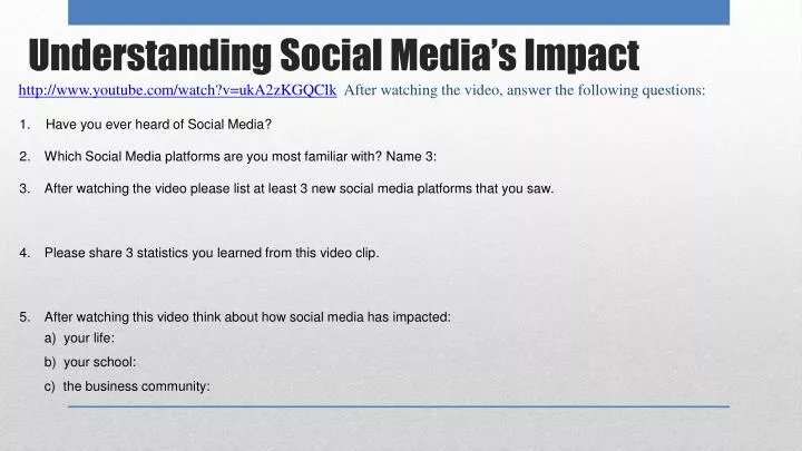 understanding social media s impact