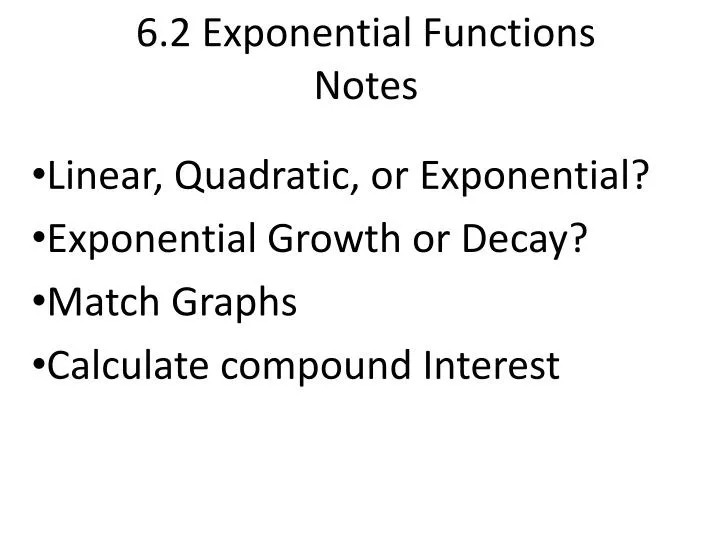 6 2 exponential functions notes