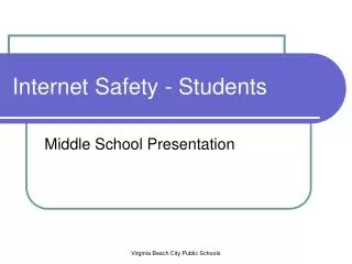 Internet Safety - Students