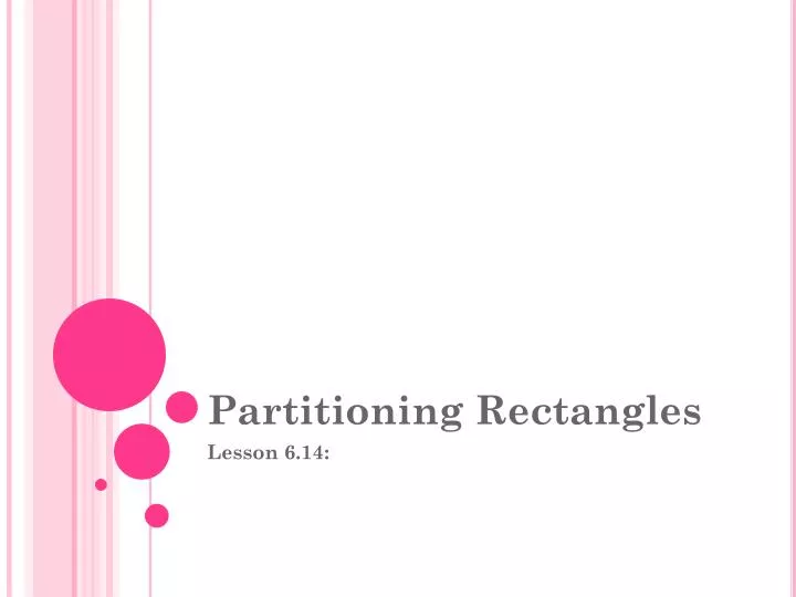 partitioning rectangles