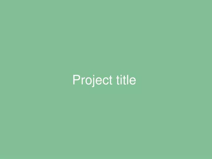 project title
