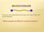 Multiculturalism - slide 1