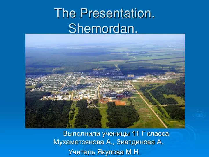 the presentation shemordan