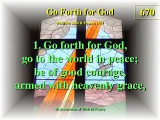 Go Forth for God (1)