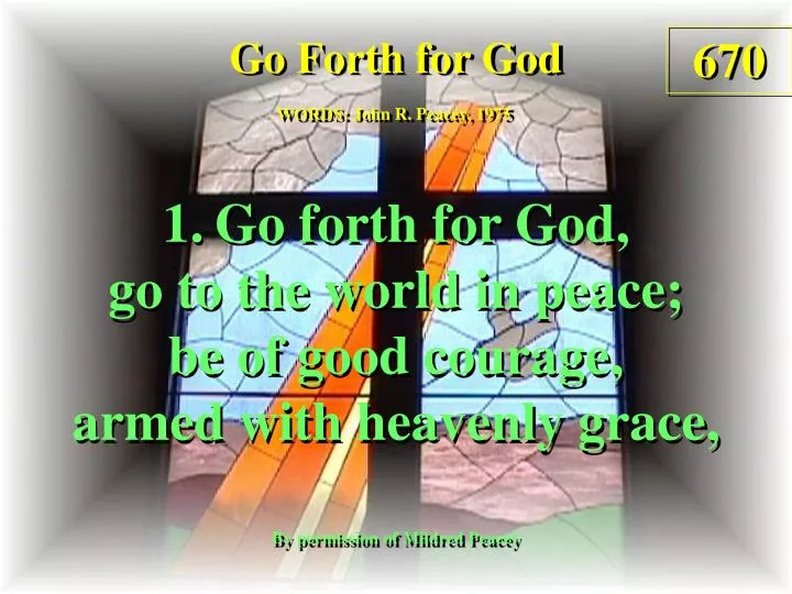 go forth for god 1