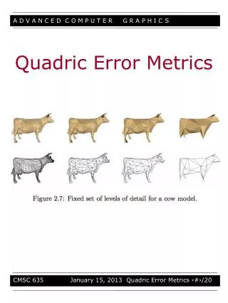 Quadric Error Metrics