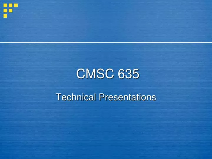 cmsc 635