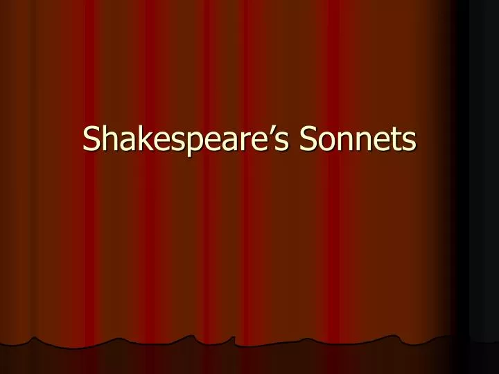 shakespeare s sonnets