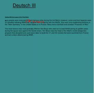 Deutsch III
