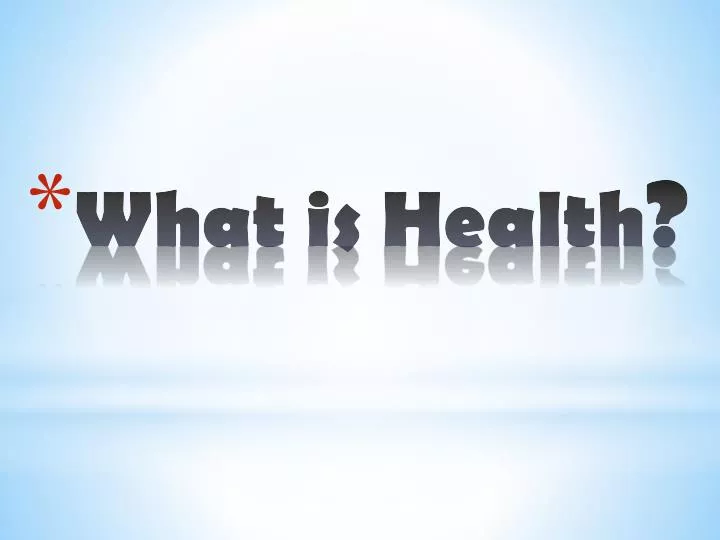 what is health