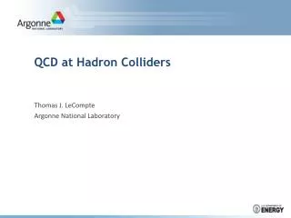 QCD at Hadron Colliders