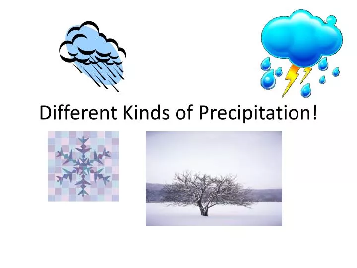 different kinds of precipitation