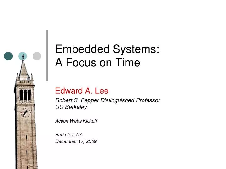 embedded systems a focus on time