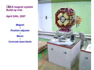 QEA magnet system Build up trial April 24th, 2007