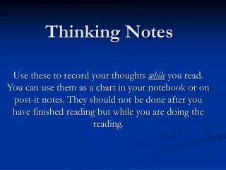 Thinking Notes