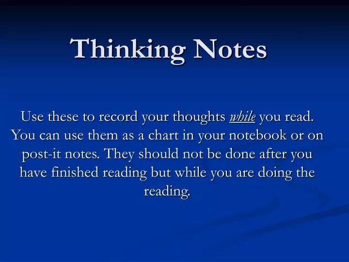 thinking notes
