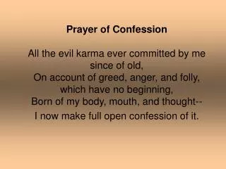 Prayer of Confession