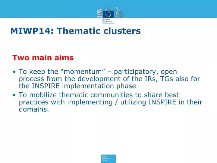 miwp14 thematic clusters