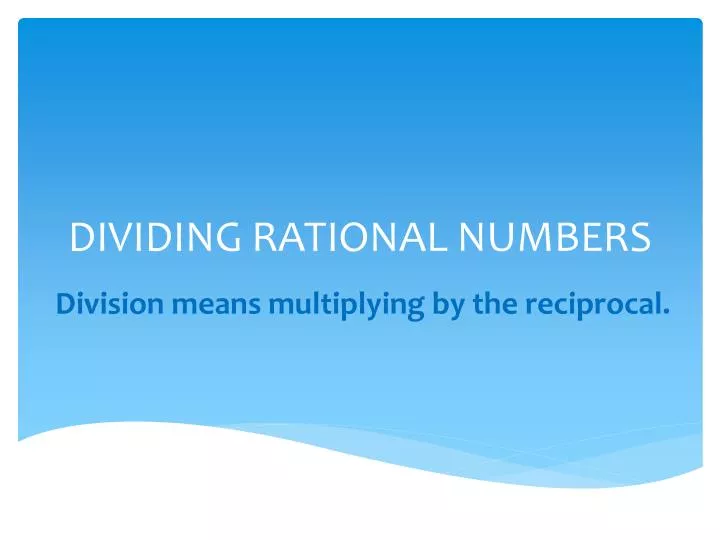 dividing rational numbers