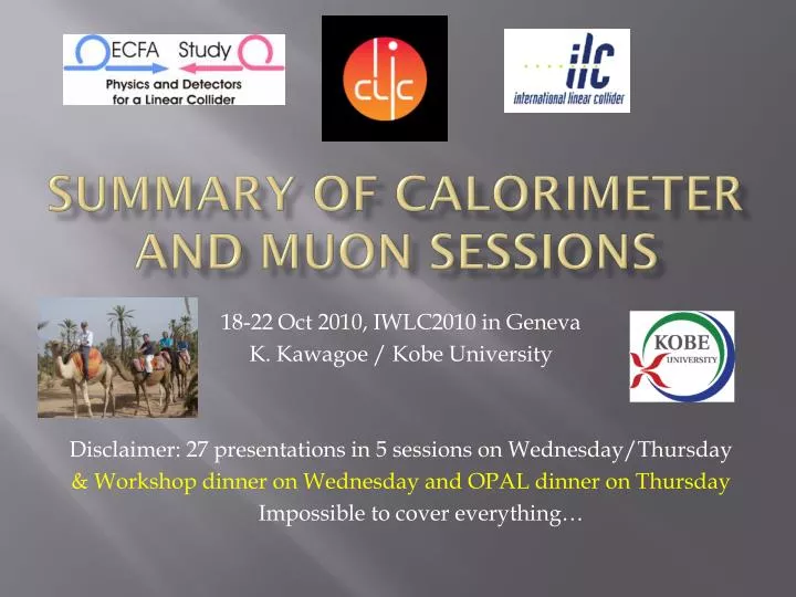 summary of calorimeter and muon sessions