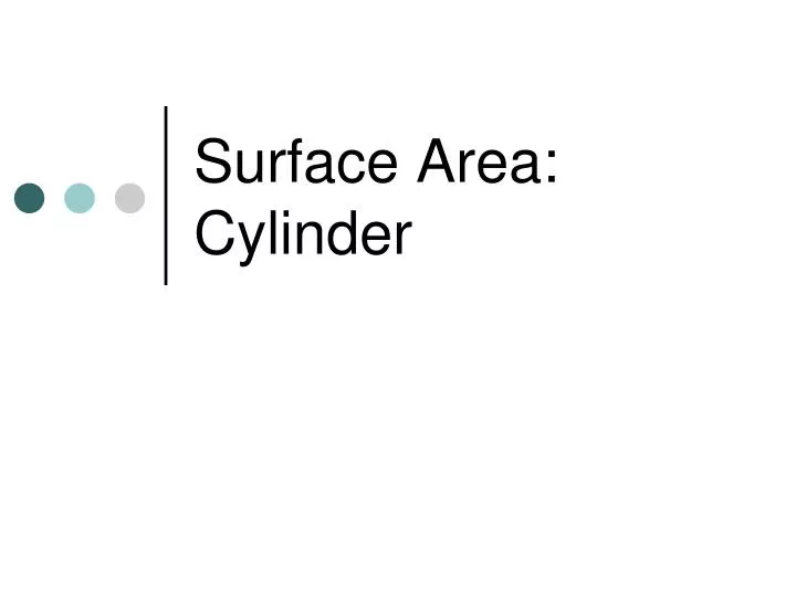surface area cylinder