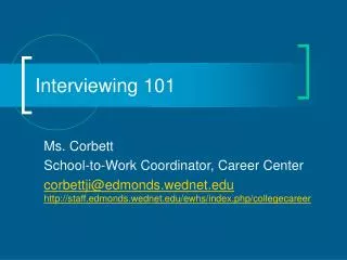 interviewing 101