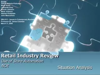 Retail Industry Review Use of Store Automation NCR