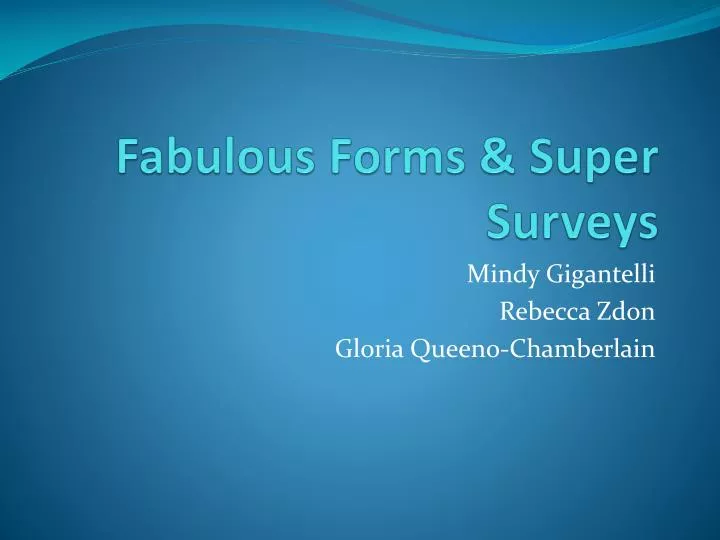 fabulous forms super surveys