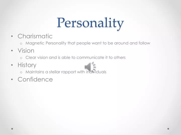 personality