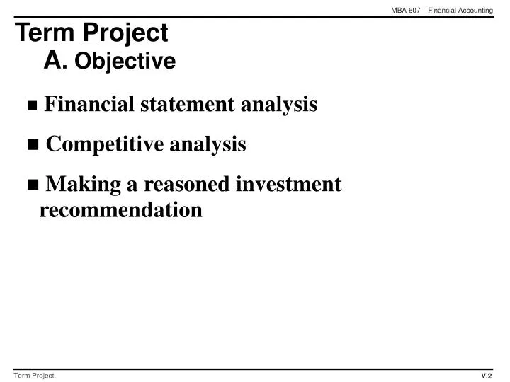 term project a objective