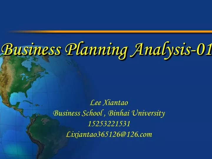 business planning analysis 01