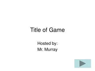 title of game